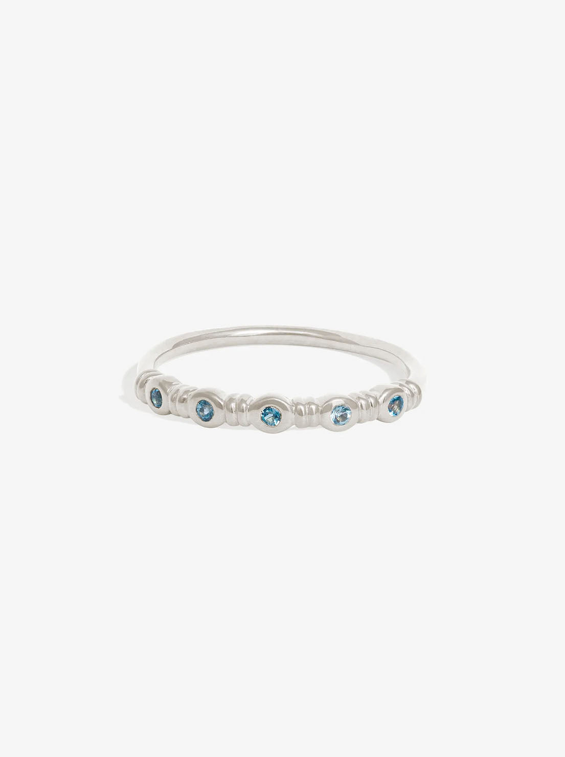 Temple of the Sun - Aqua Ring - Sterling Silver