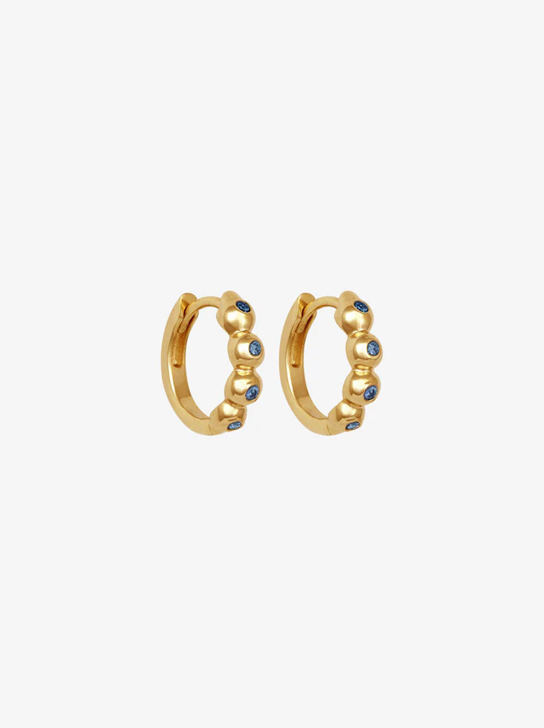 Temple of the Sun - Ayana Huggies Earrings - Topaz - 18k Gold Vermeil
