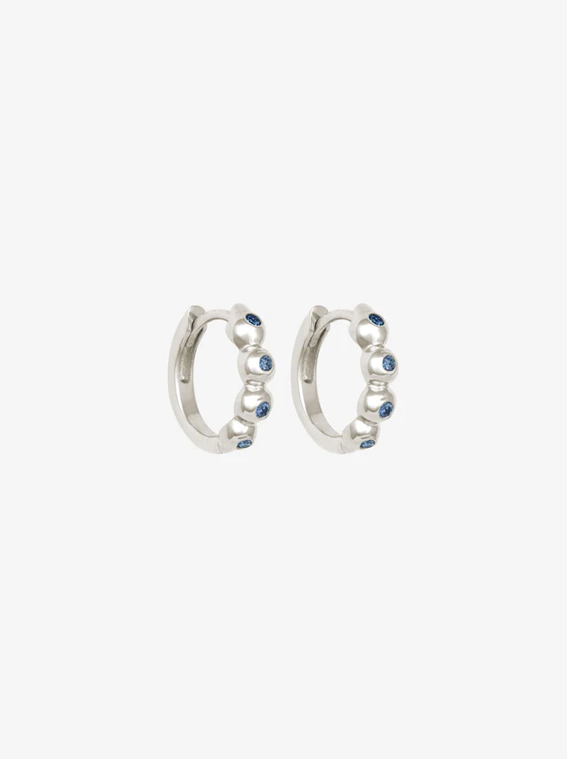 Temple of the Sun - Ayana Huggies Earrings - Topaz - Sterling Silver