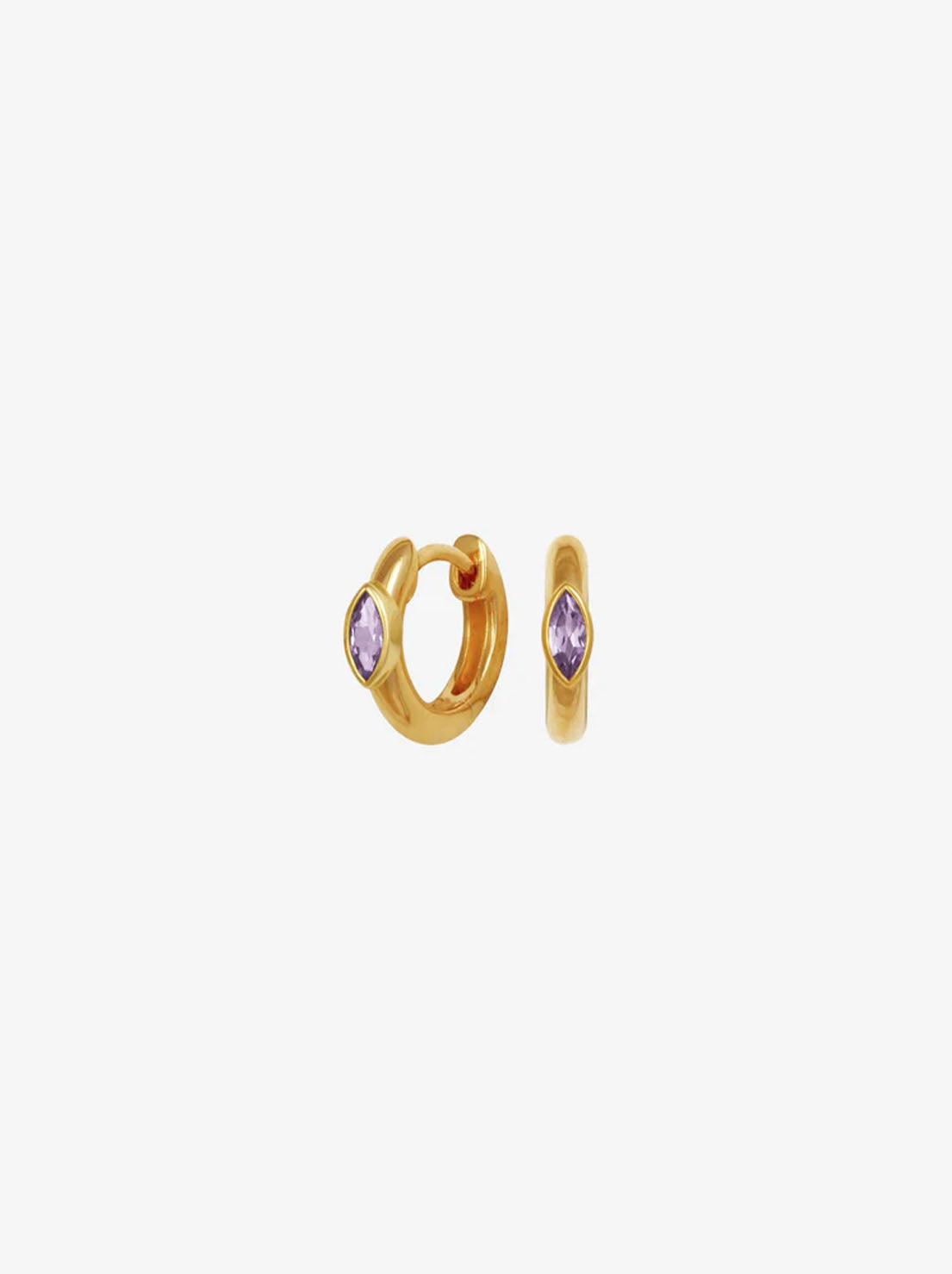 Temple of the Sun - Chrysalis Earrings - Amethyst - 18k Gold Vermeil