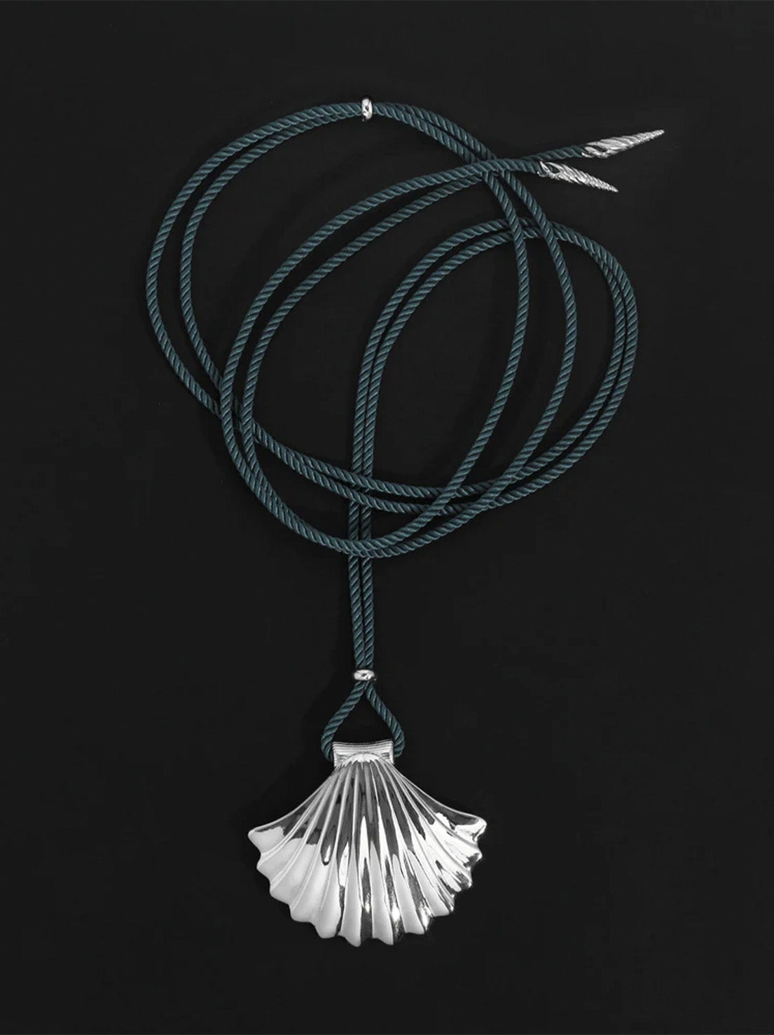 Temple of the Sun - Eleni Cord Necklace - Silver