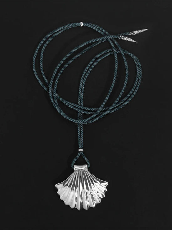 Temple of the Sun - Eleni Cord Necklace - Silver