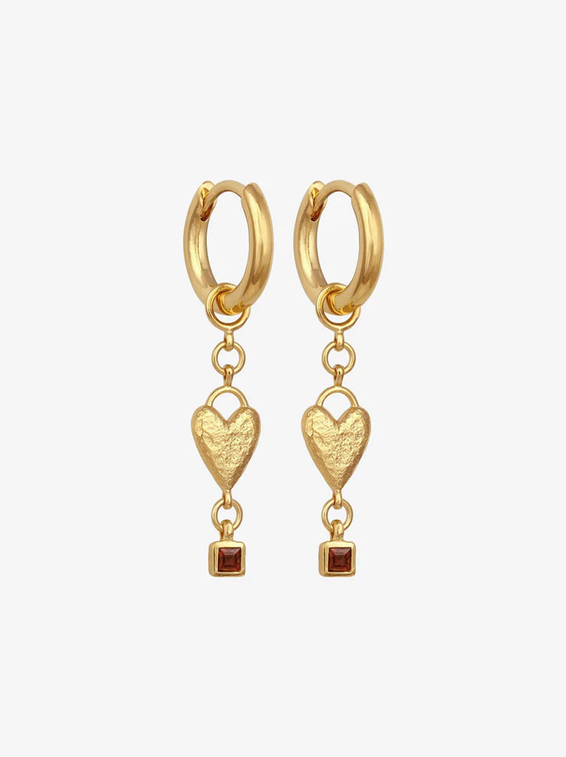 Temple of the Sun - Eros Earrings - Gold / Garnet