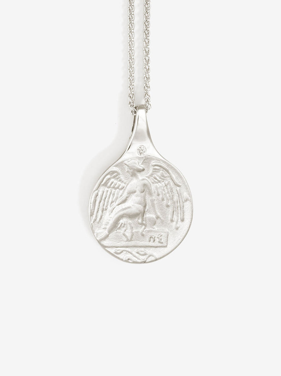 Temple of the Sun - Guardian Angel Necklace - Diamond - Sterling Silver