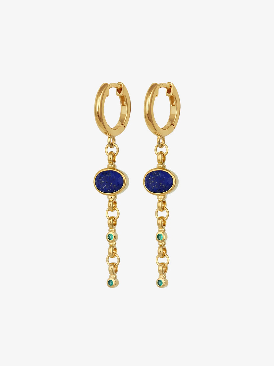 Temple of the Sun - Lazuli Earrings - 18k Gold Vermeil