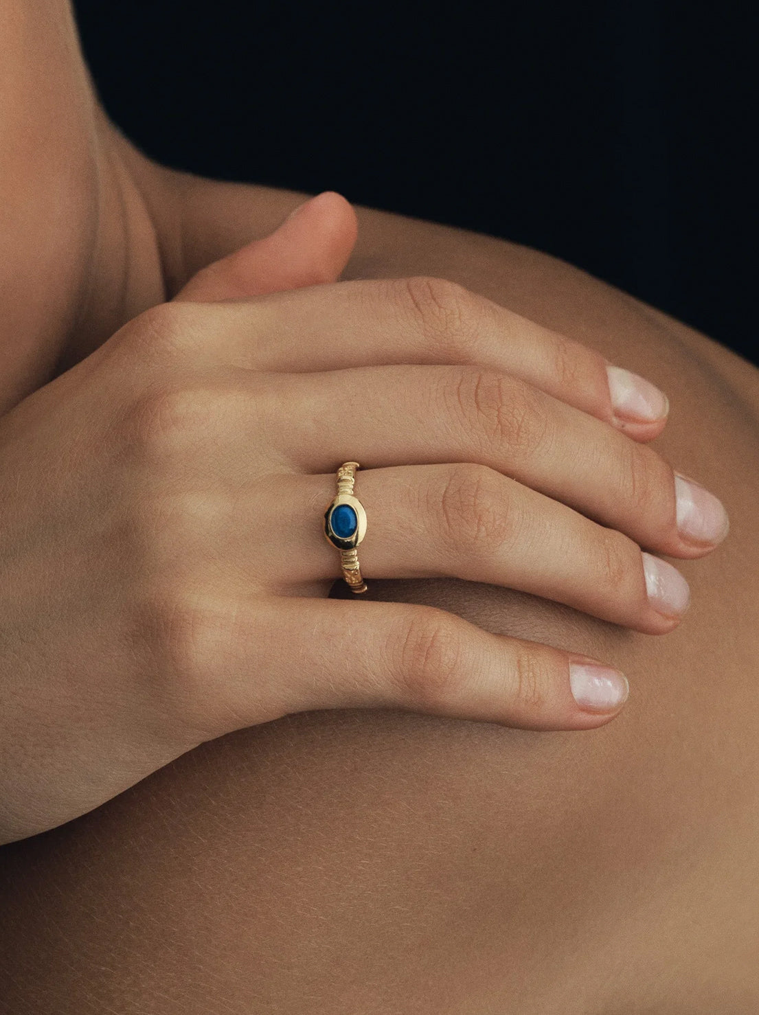 Temple of the Sun - Lazuli Ring - 18k Gold Vermeil