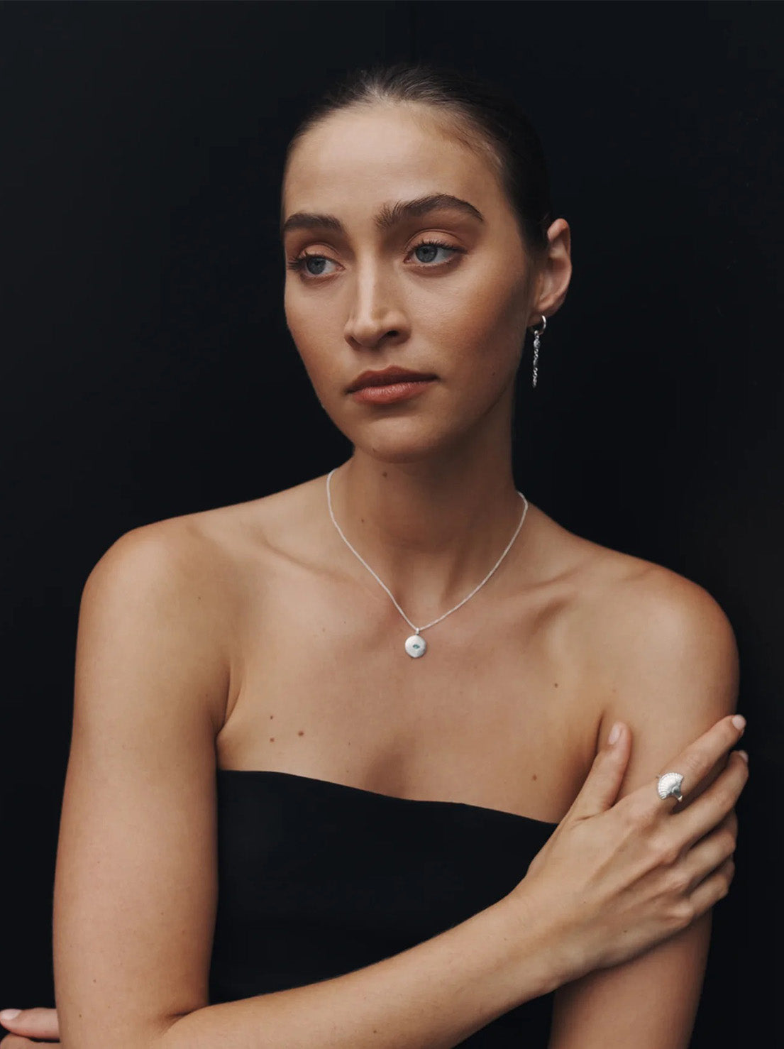 Temple of the Sun - Mavi Eye Necklace - Silver