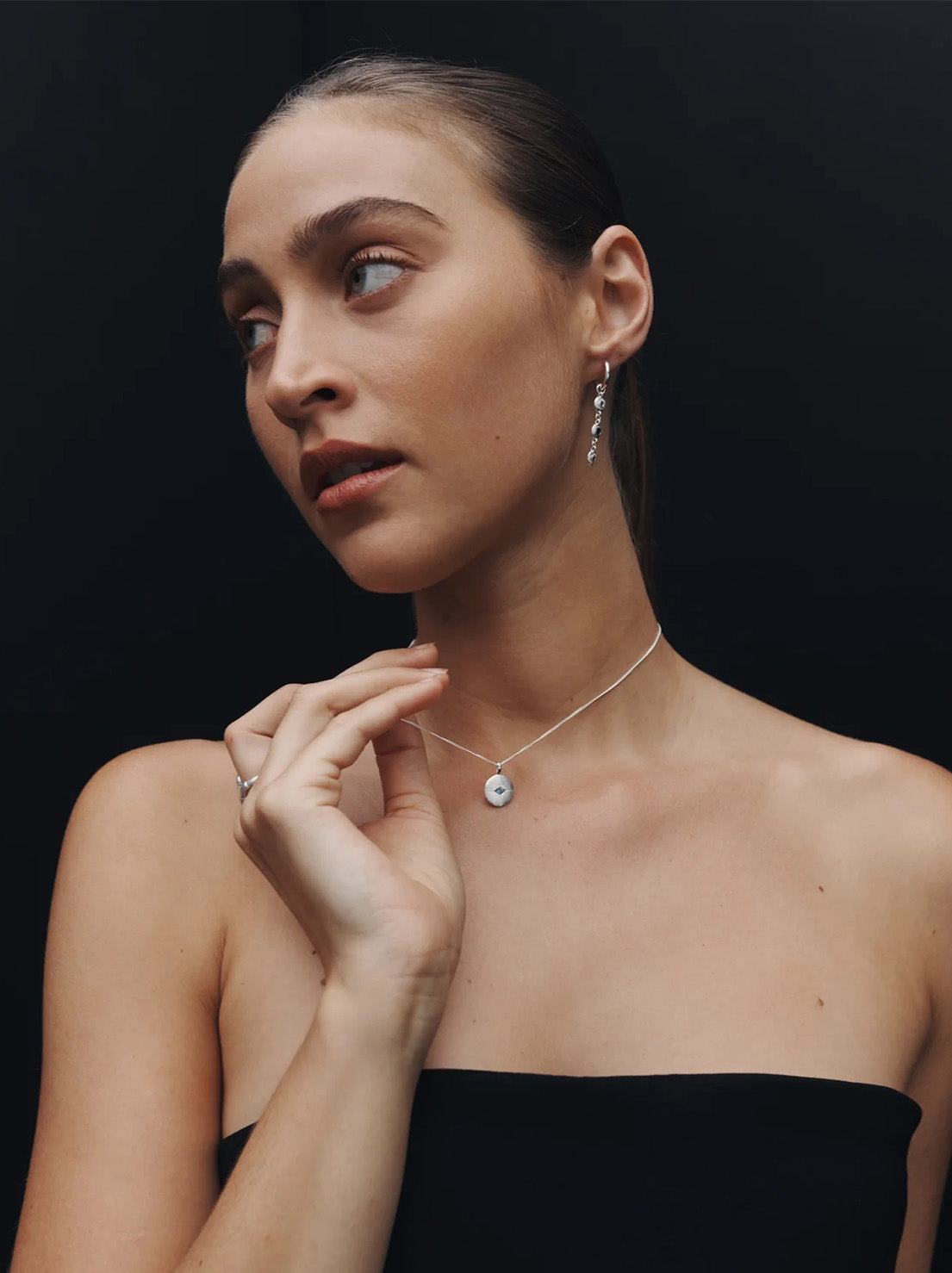 Temple of the Sun - Mavi Eye Necklace - Silver