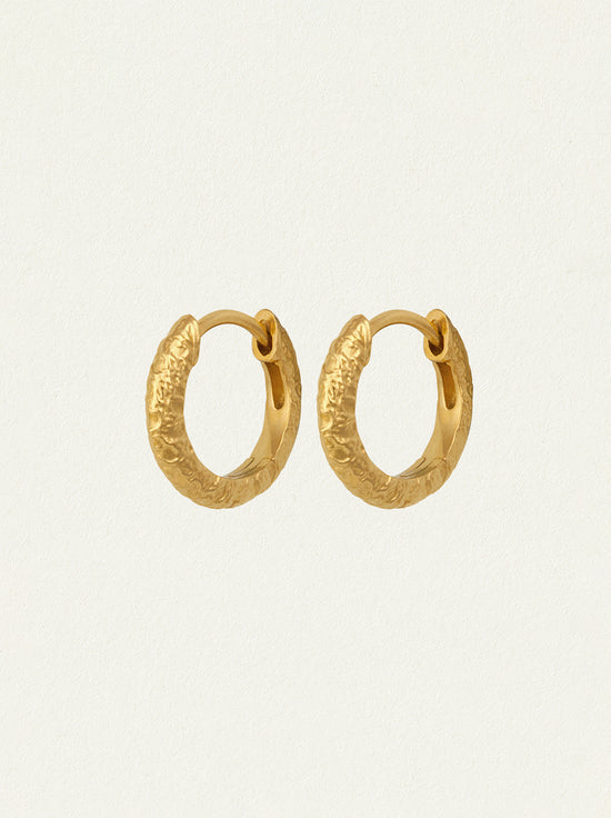 Temple of the Sun - Molten Huggies Earrings - Gold