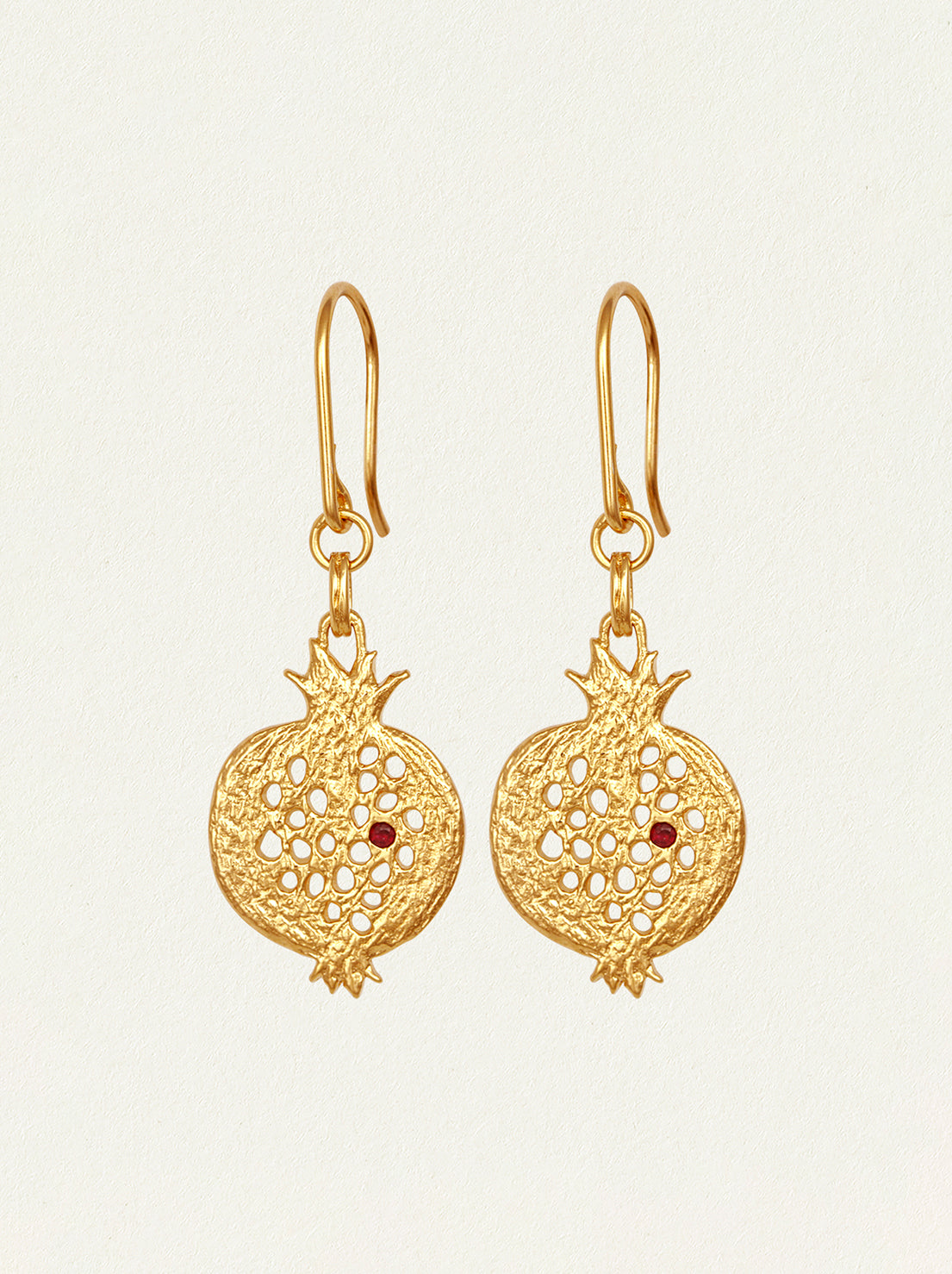 Temple of the Sun - Pomegranate Earrings - Gold