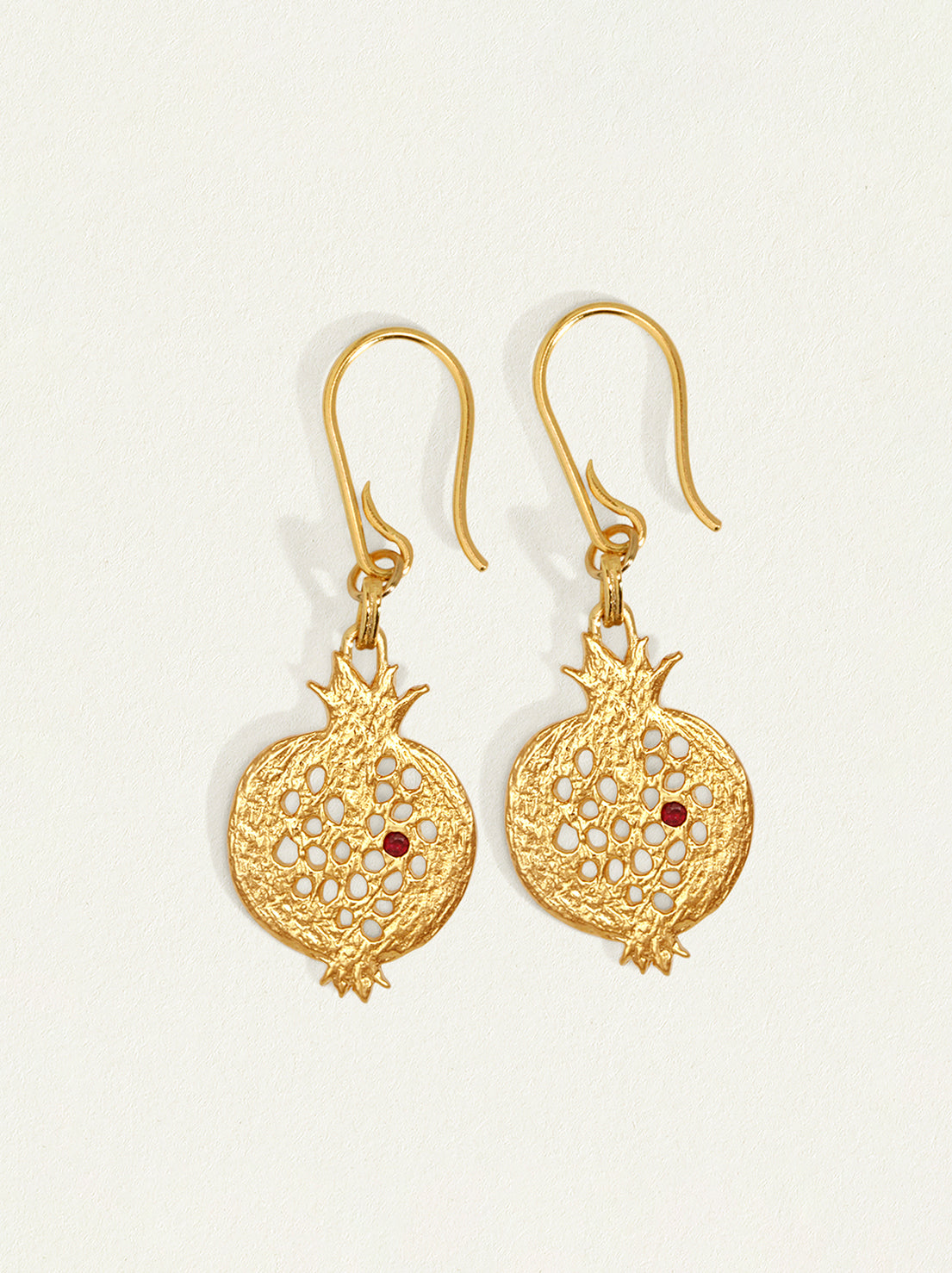 Temple of the Sun - Pomegranate Earrings - Gold