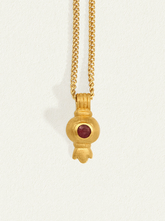 Temple of the Sun - Pomegranate Necklace - Gold