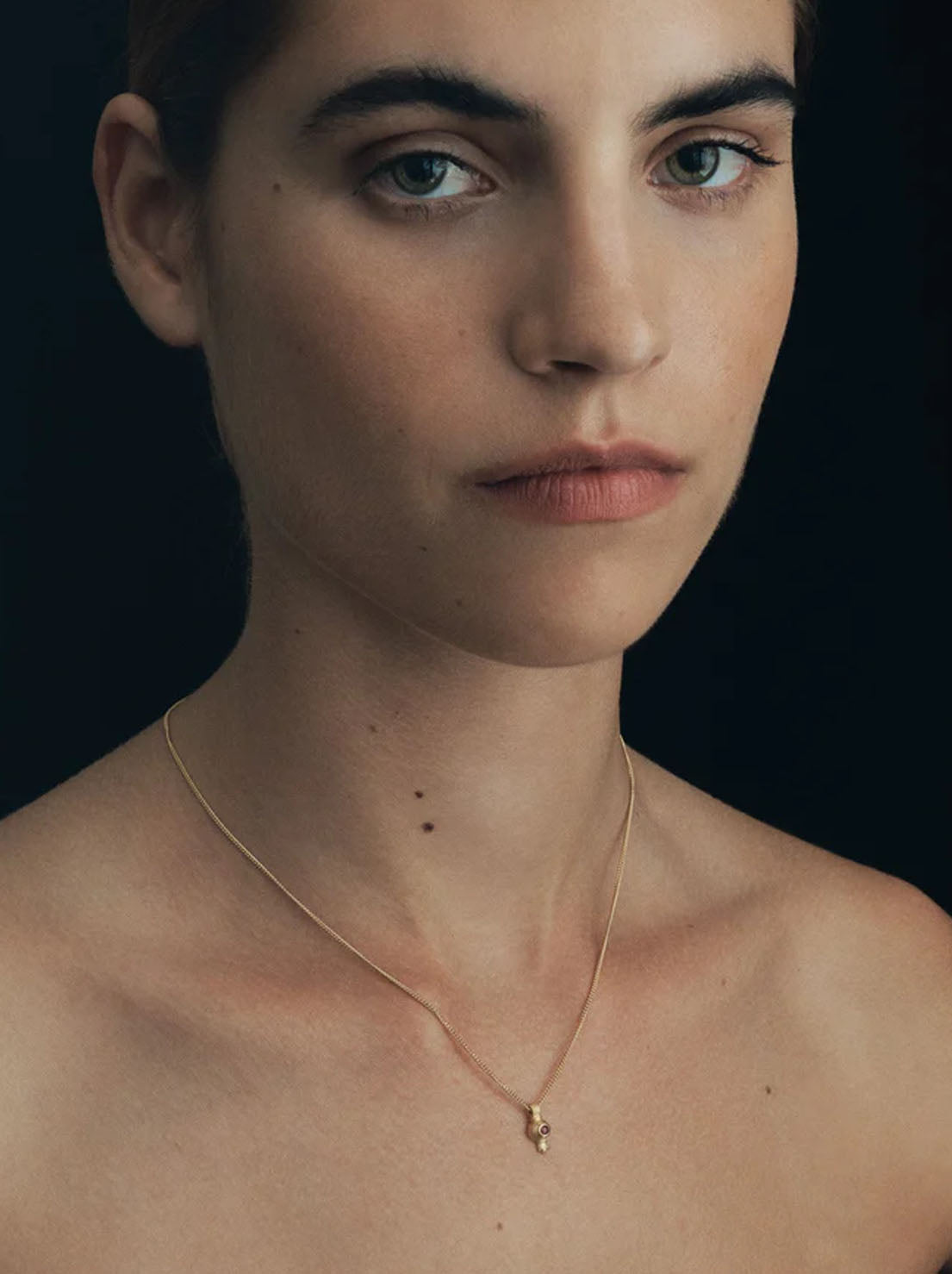 Temple of the Sun - Pomegranate Necklace - Gold