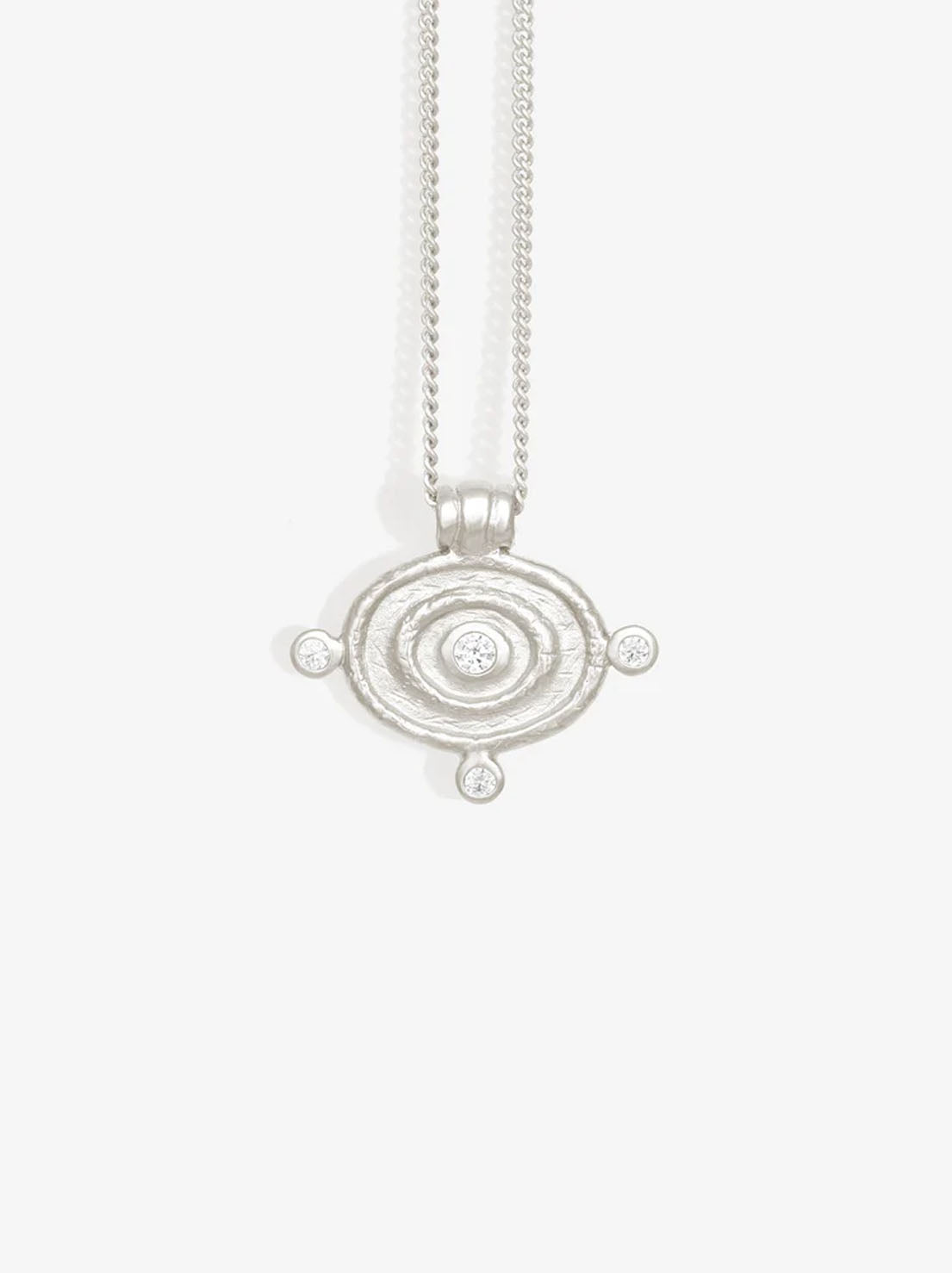 Temple of the Sun - Reign Oval Necklace - Sterling Silver