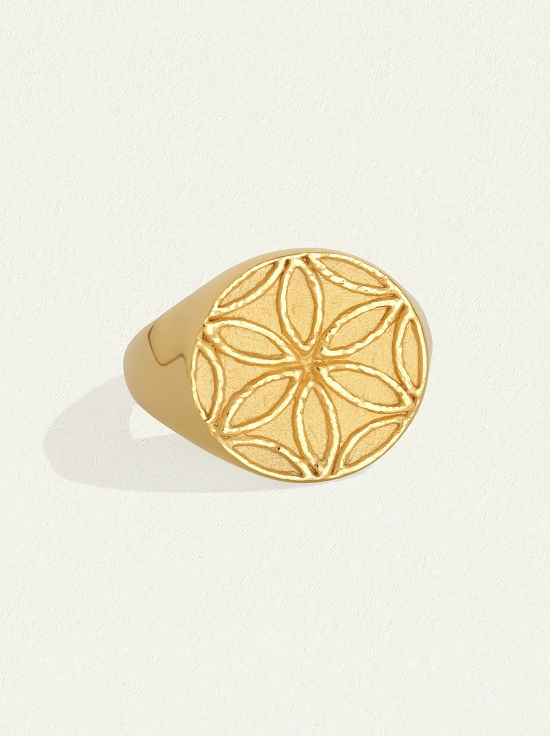 Temple of the Sun - Seed of Life Seal Ring - Gold