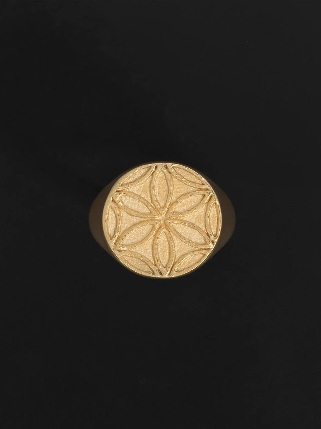 Temple of the Sun - Seed of Life Seal Ring - Gold