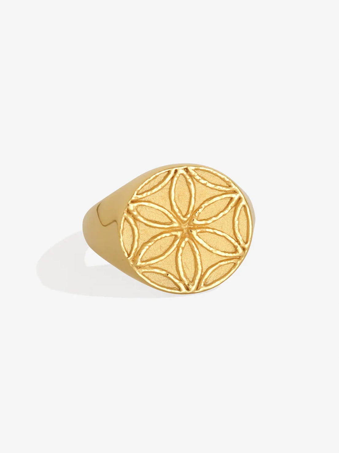 Temple of the Sun - Seed of Life Seal Ring - Gold
