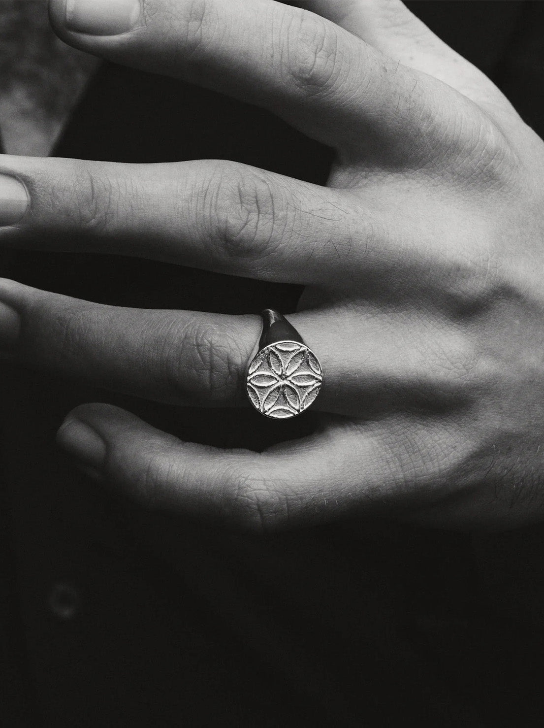Temple of the Sun - Seed of Life Seal Ring - Silver
