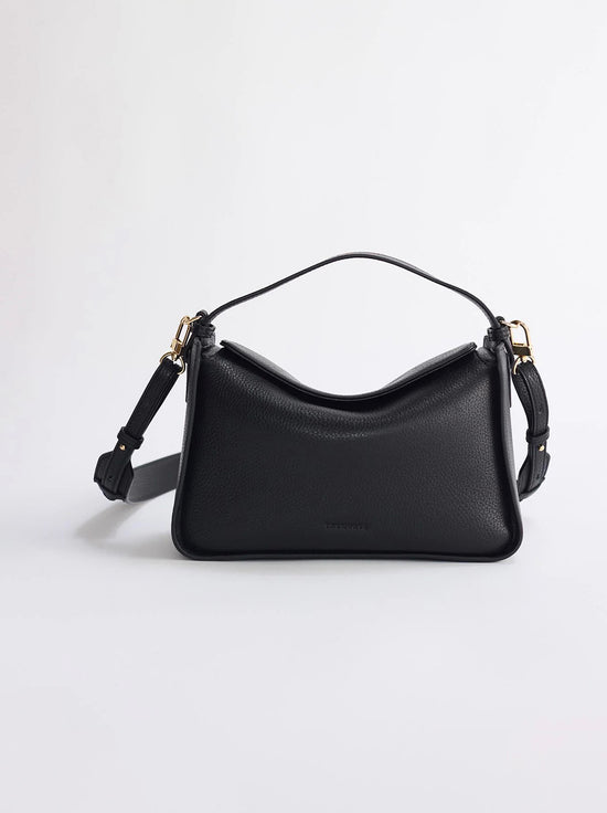 The Horse - Clementine Bag - Black Pebbled Leather with Gold