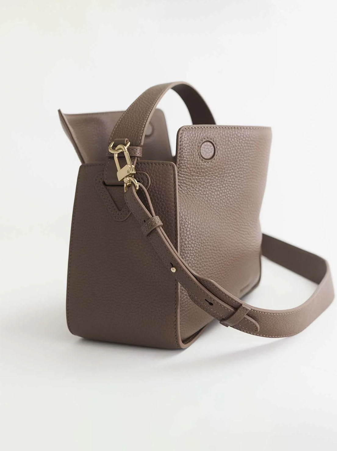 The Horse - Clementine Bag - Mushroom Leather with Gold