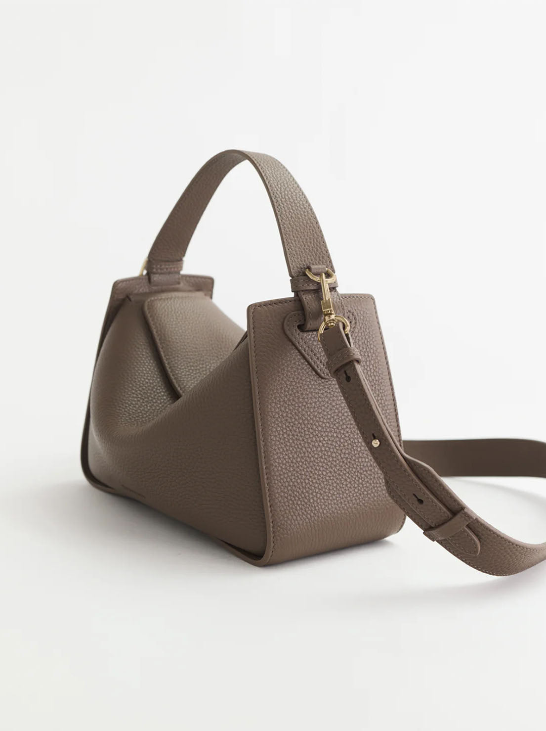 The Horse - Clementine Bag - Mushroom Leather with Gold