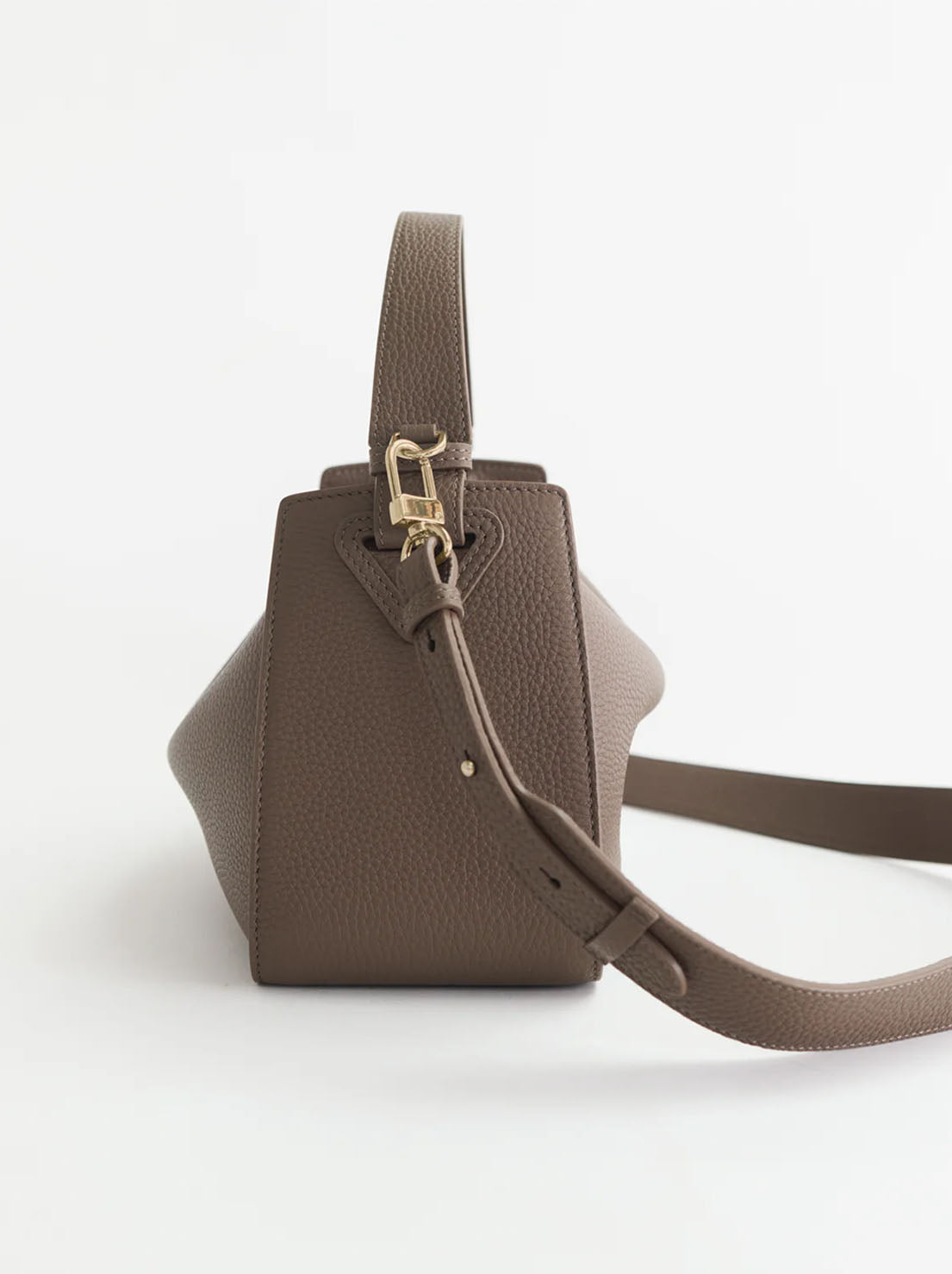 The Horse - Clementine Bag - Mushroom Leather with Gold