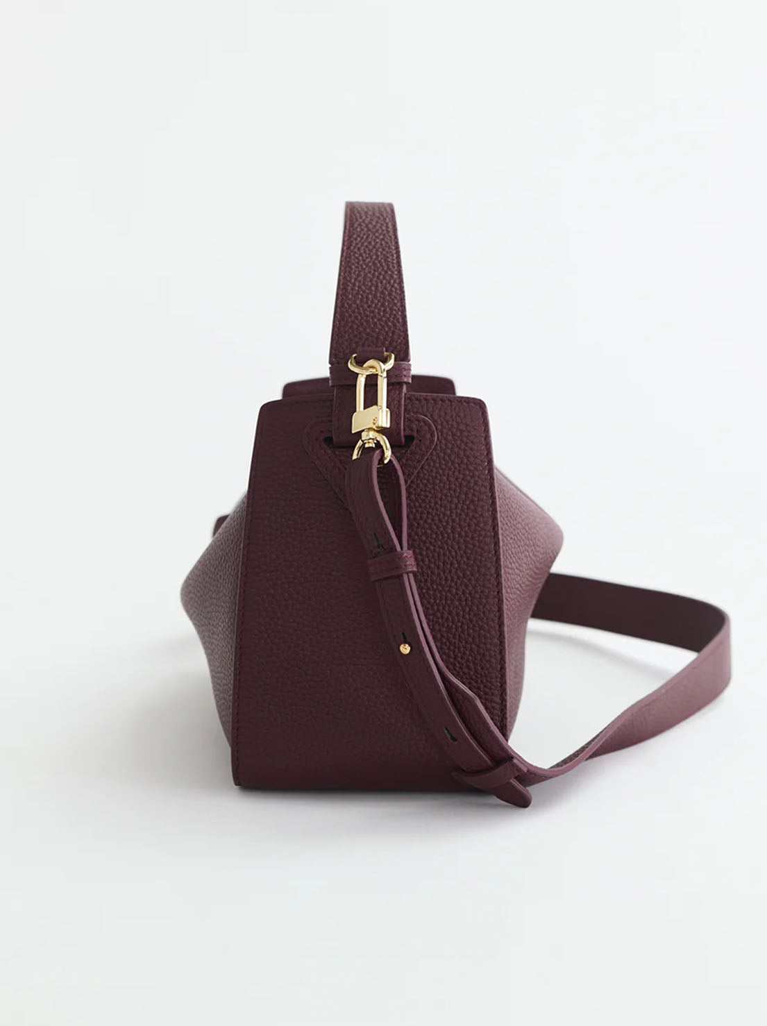 The Horse - Clementine Bag - Plum Leather with Gold