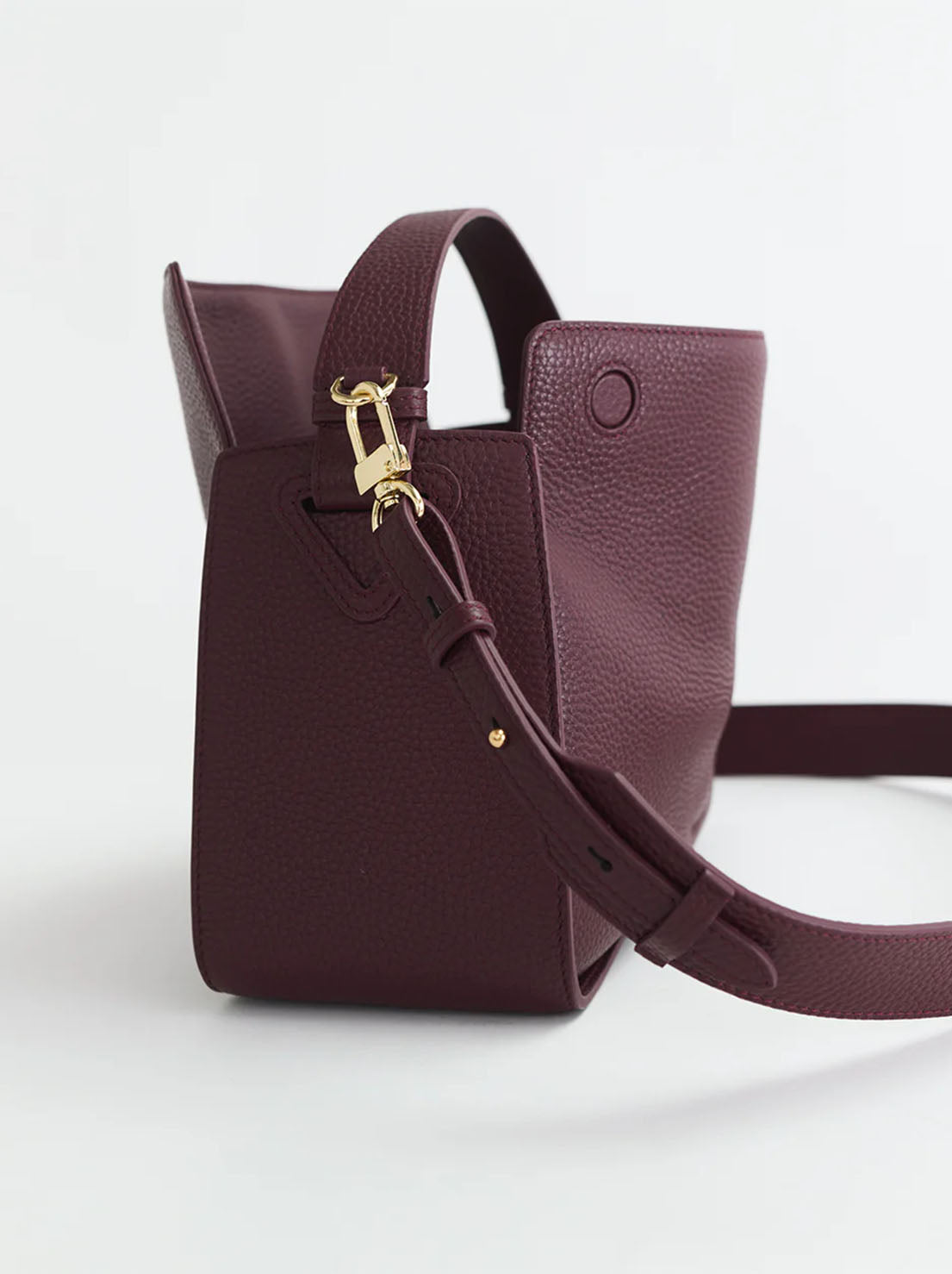 The Horse - Clementine Bag - Plum Leather with Gold