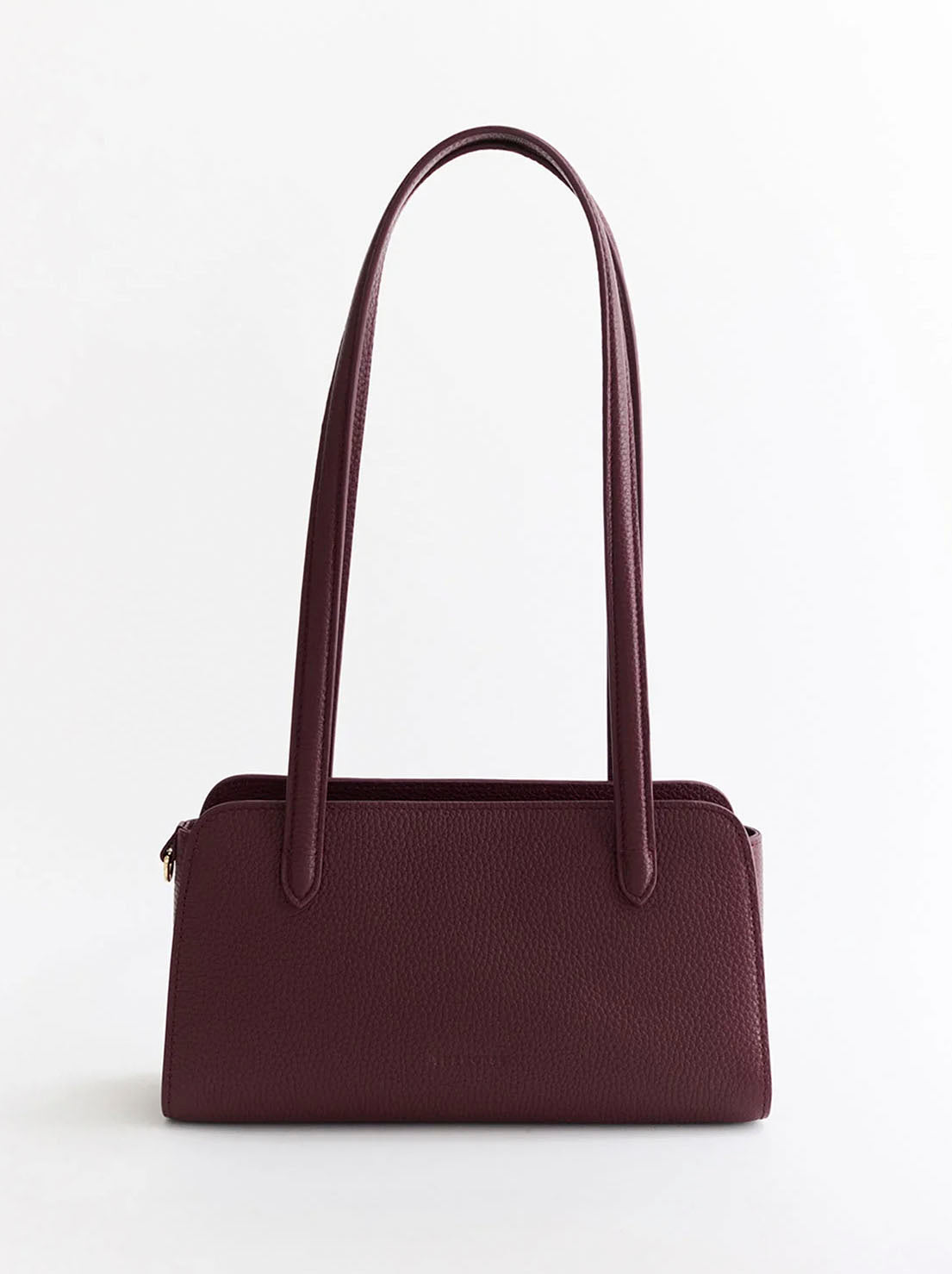The Horse - Rene Shoulder Bag - Plum Leather with Gold
