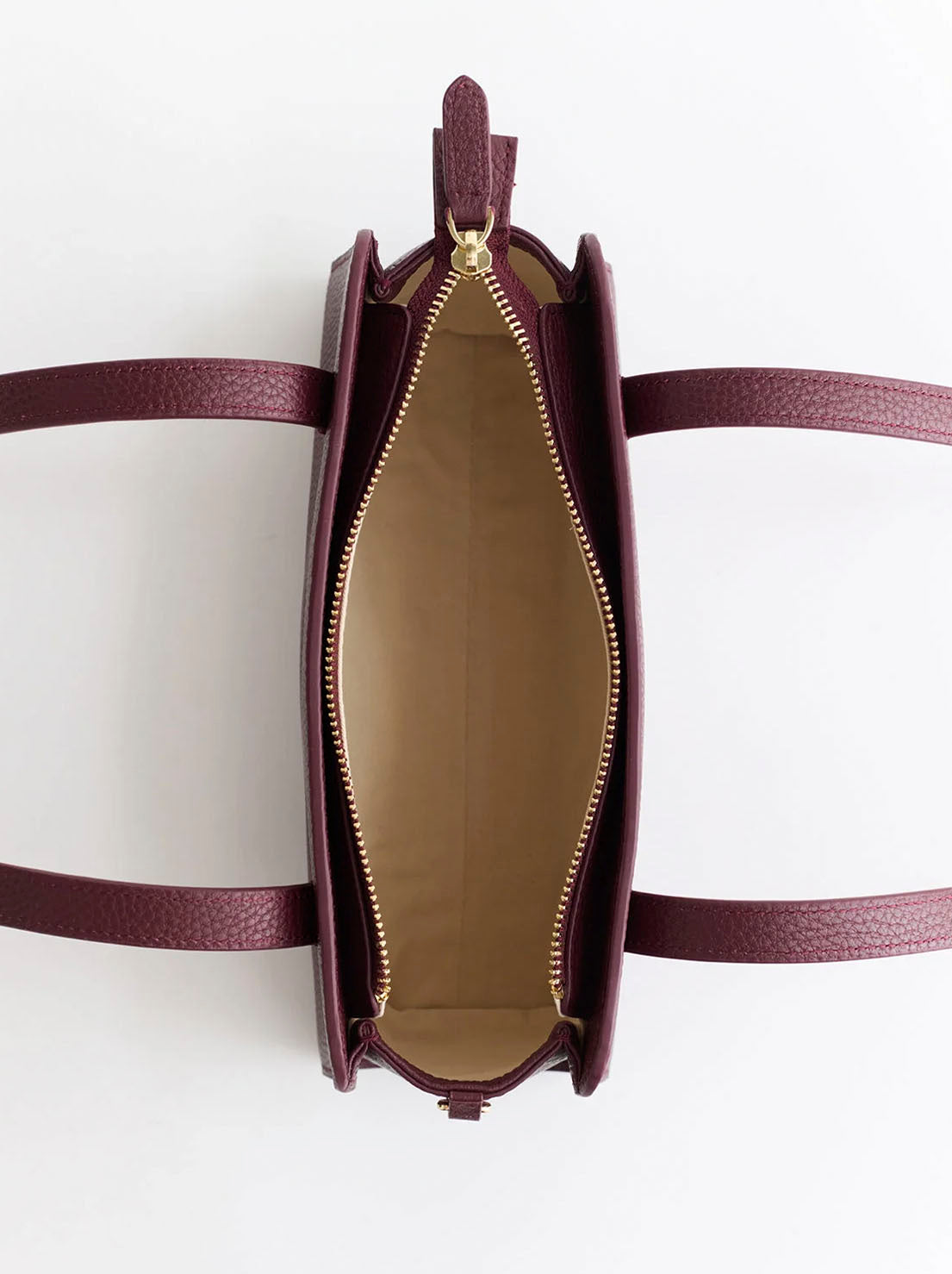 The Horse - Rene Shoulder Bag - Plum Leather with Gold