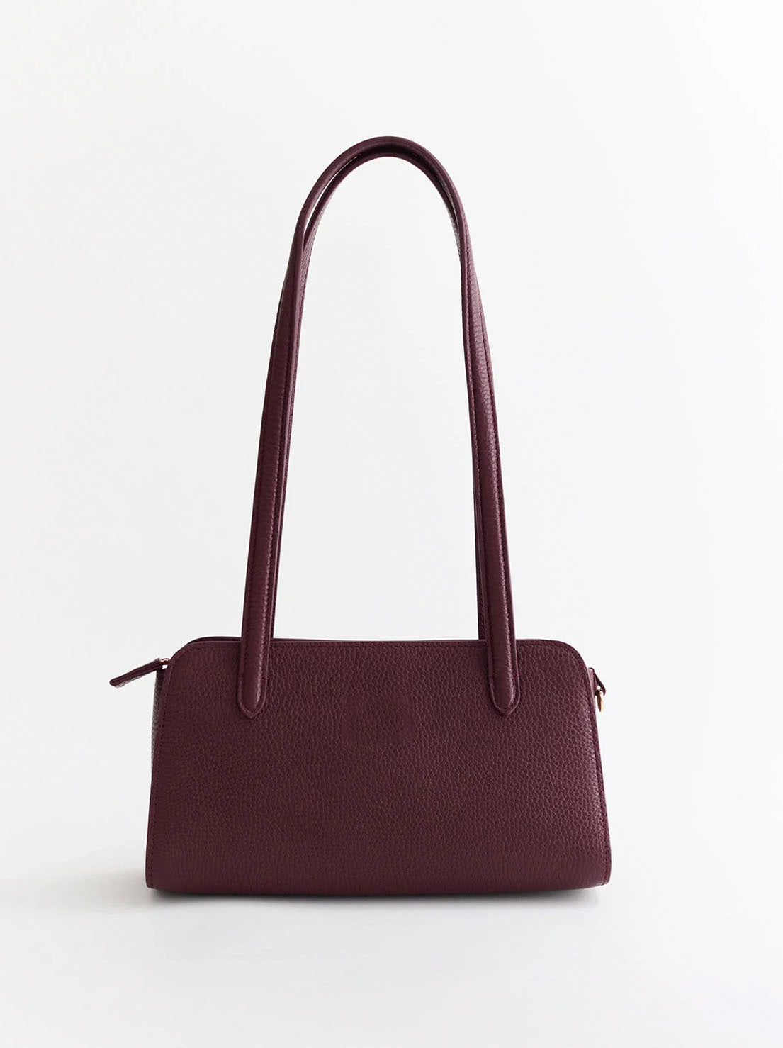 The Horse - Rene Shoulder Bag - Plum Leather with Gold
