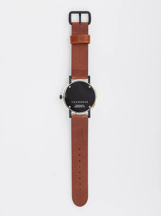 The Horse - Resin Watch in Nougat Shell/ White Dial/ Tan Band