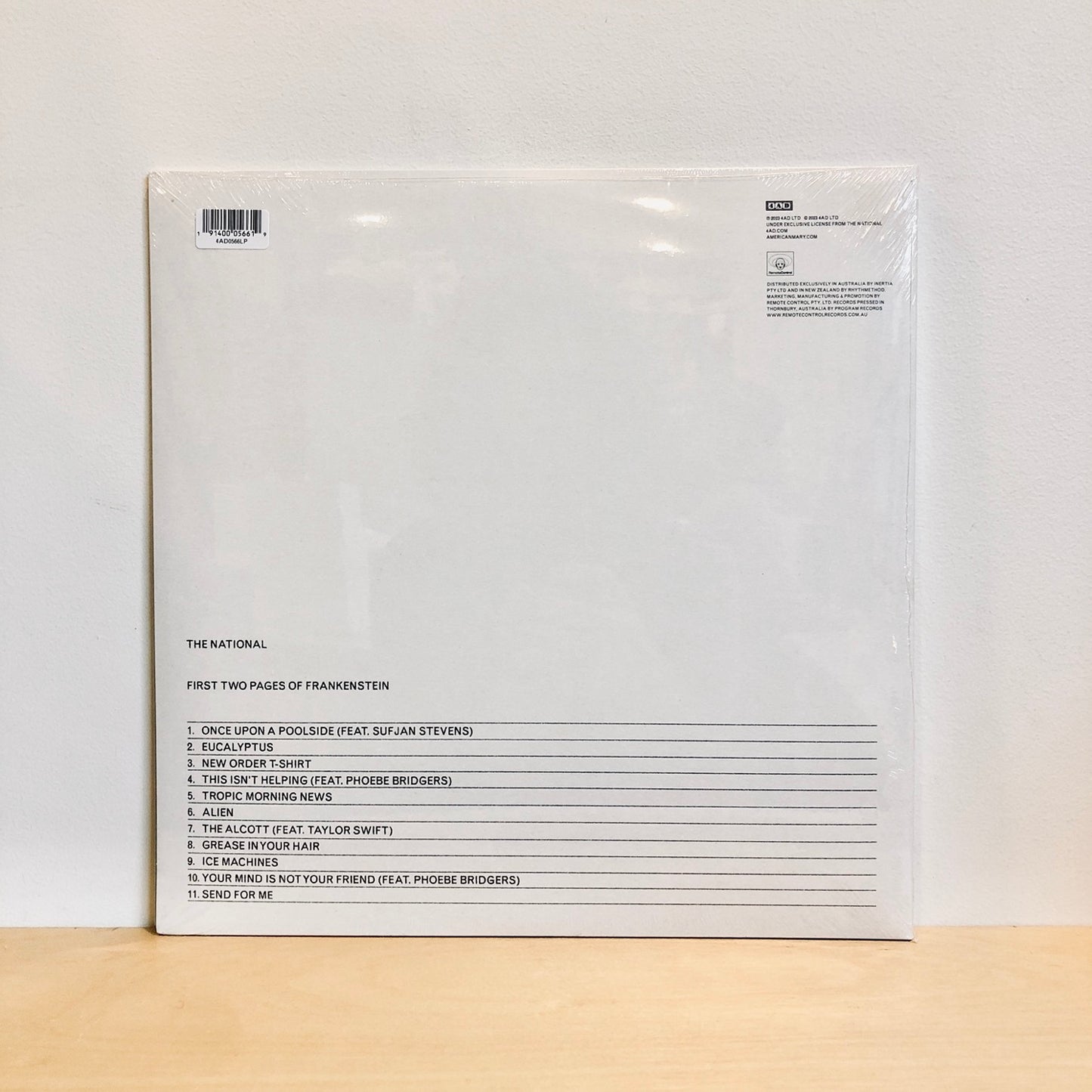 The National - First Two Pages of Frankenstein. LP [Black Vinyl Edition]