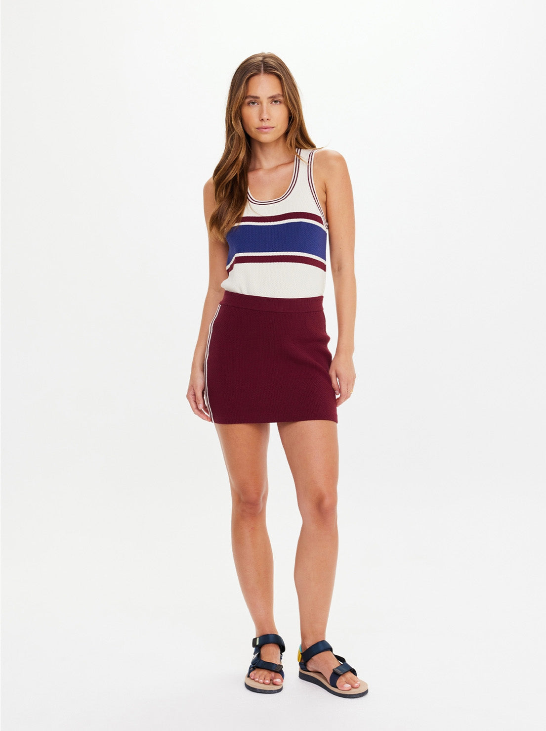 The Upside - Adesa Zelma Knit Mini Skirt - Merlot