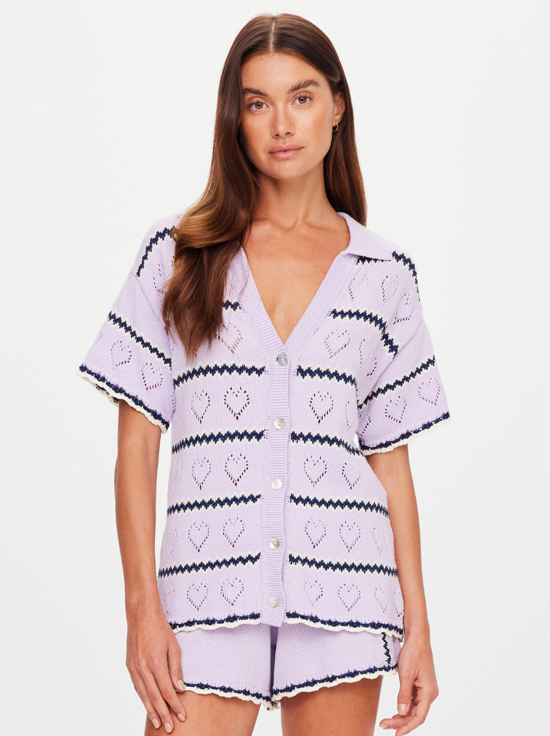 The Upside - Amara Amayah Knit Shirt - Lilac