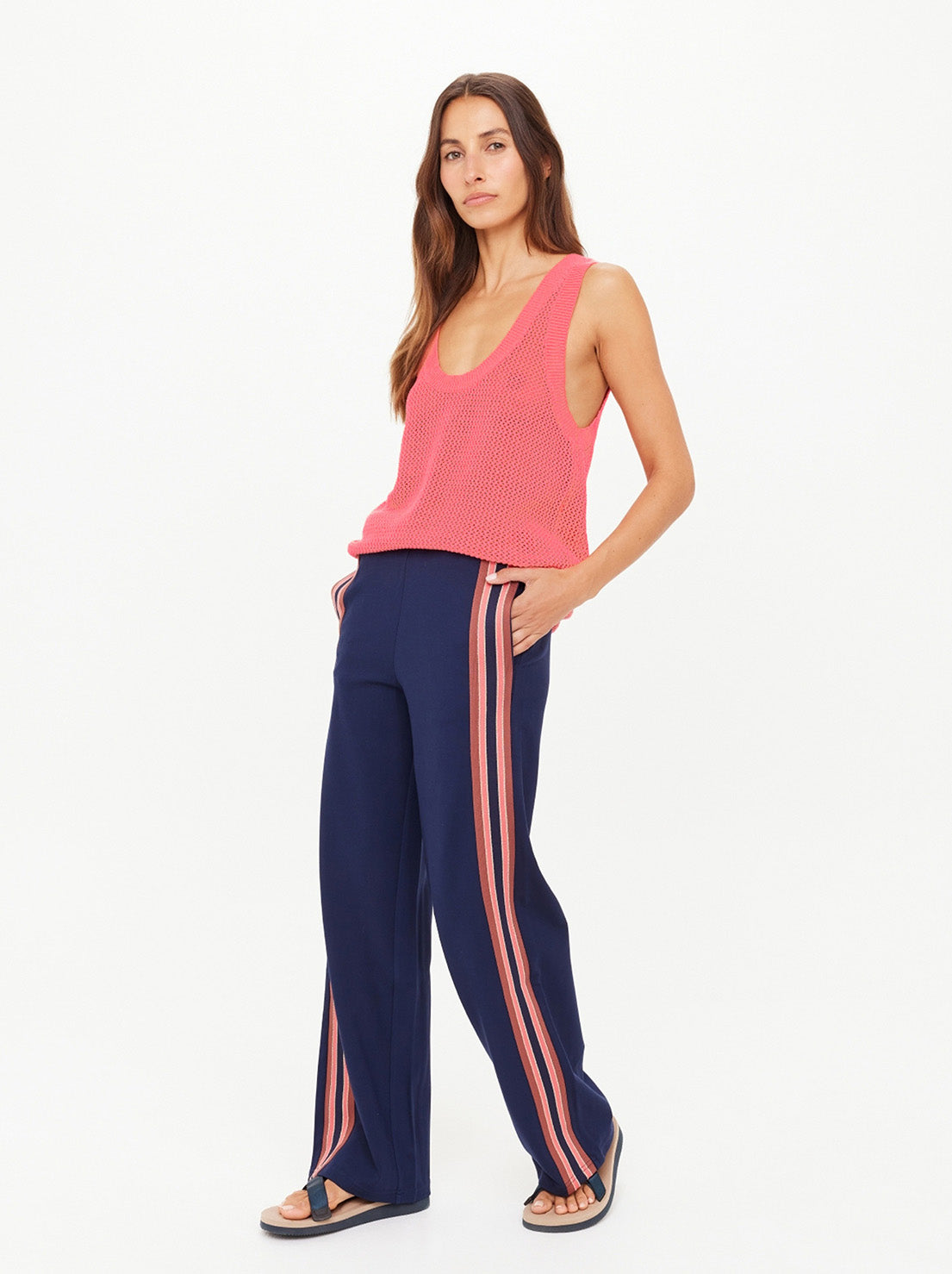 The Upside - Ananda Wide Leg Cody Pant - Navy