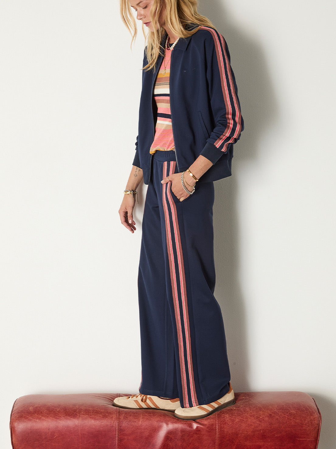 The Upside - Ananda Wide Leg Cody Pant - Navy