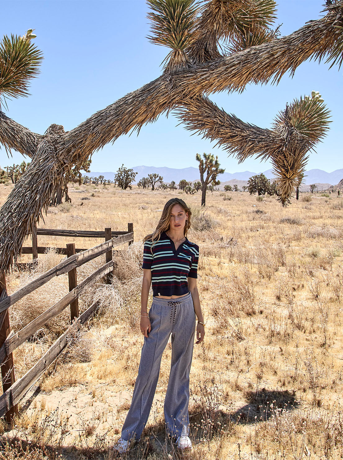 The Upside - Archie Collared Knit Polo - Stripe