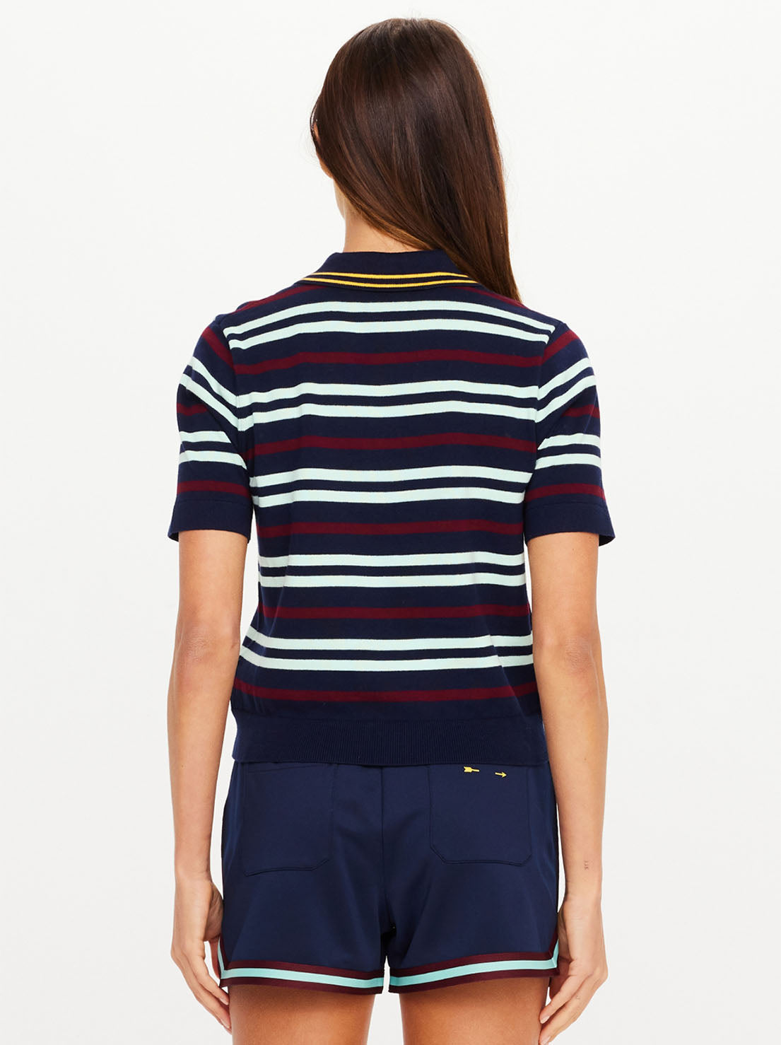 The Upside - Archie Collared Knit Polo - Stripe