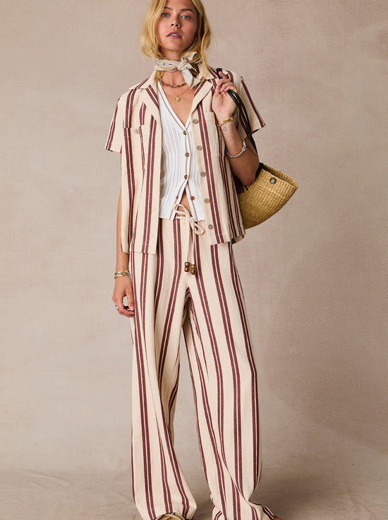 The Upside - Baja Charlie Drawstring Pant - Stripe