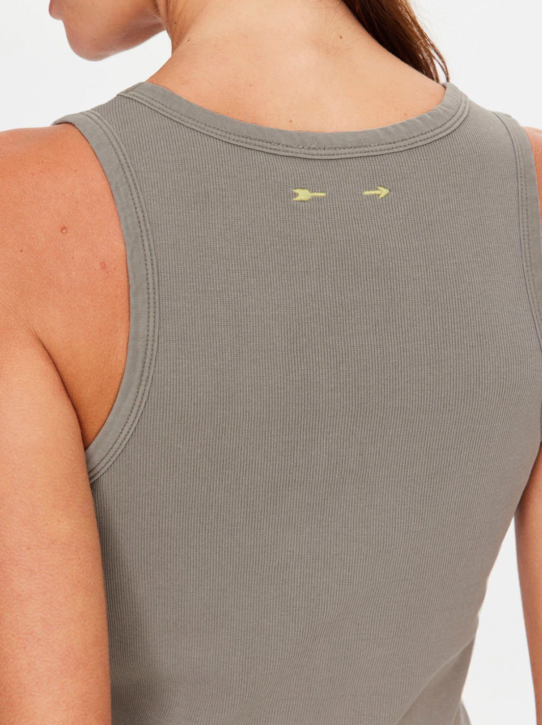 The Upside - Bangalow Scoop Tank Top - Washed Sage