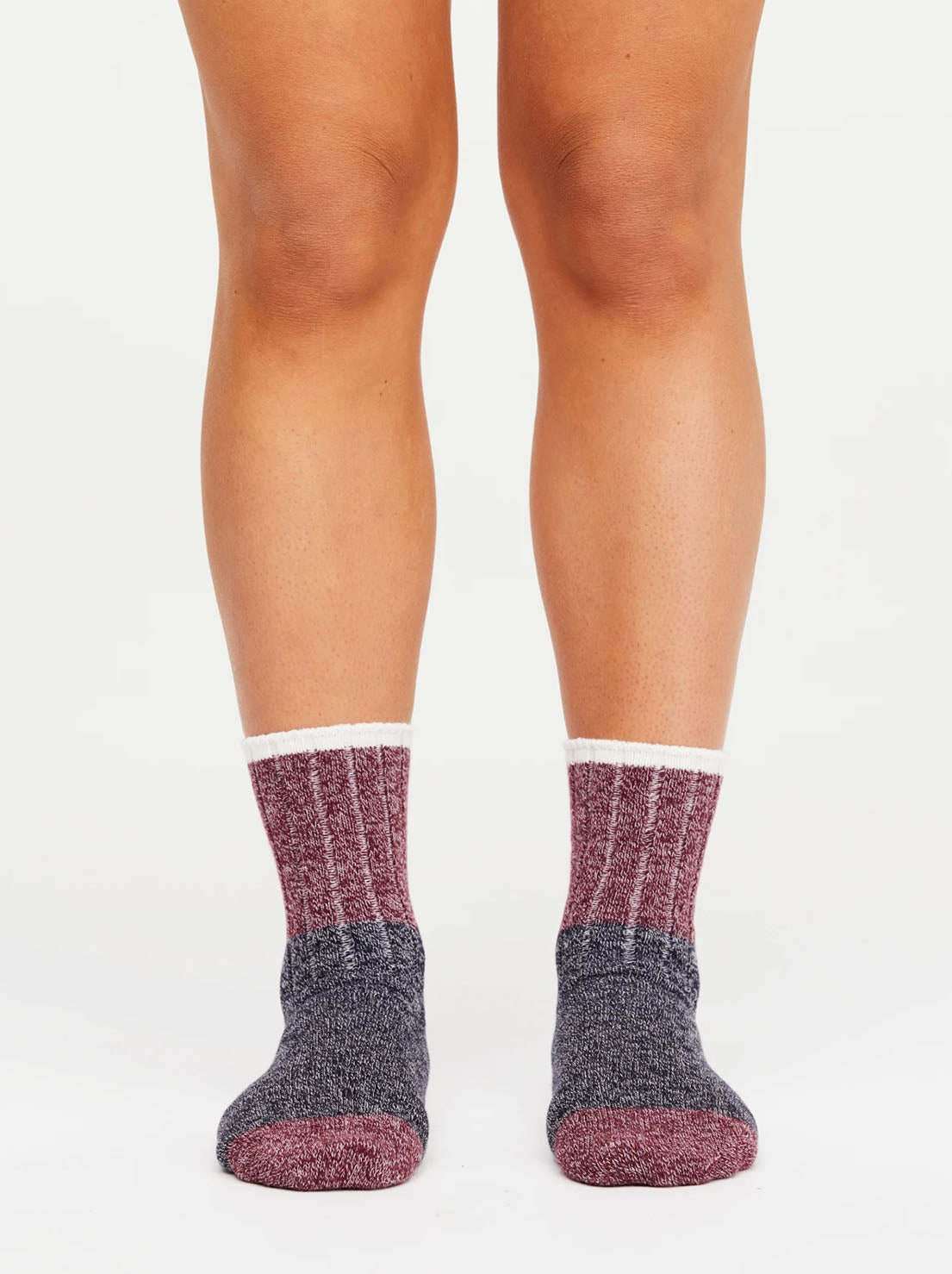 The Upside - Block Crew Sock - Navy