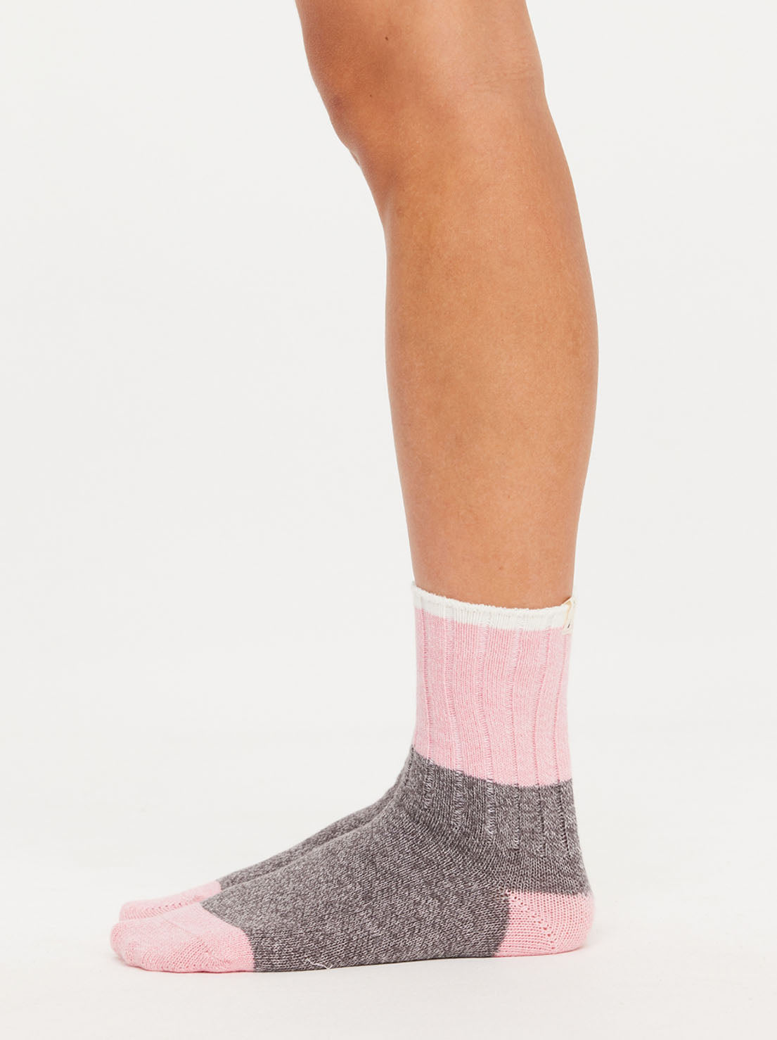 The Upside - Block Crew Sock - Smoke Grey