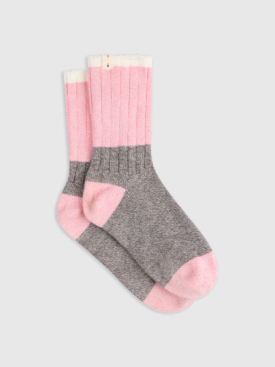The Upside - Block Crew Sock - Smoke Grey