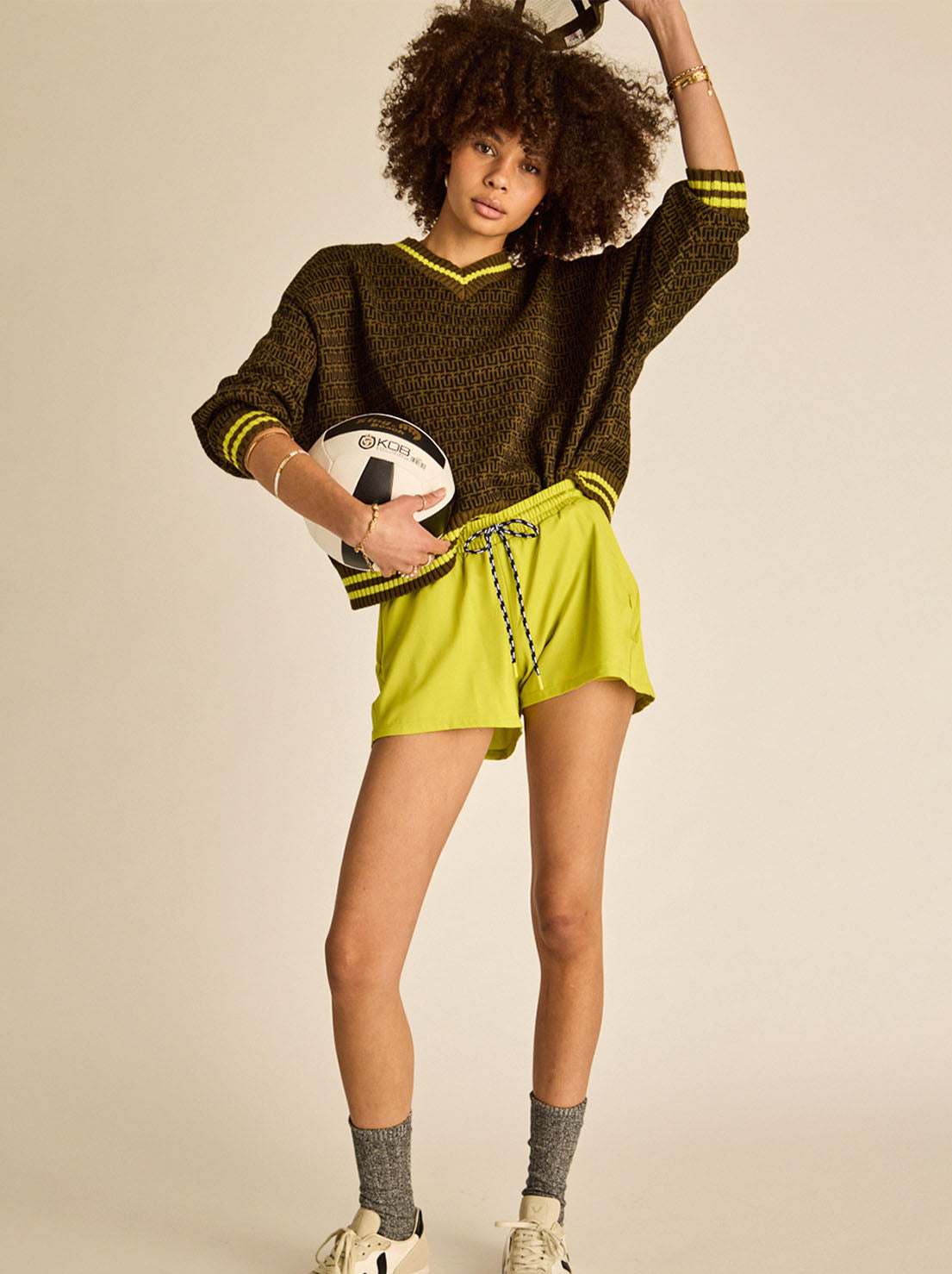 The Upside - Castilla Clementine Knit Crew - Olive