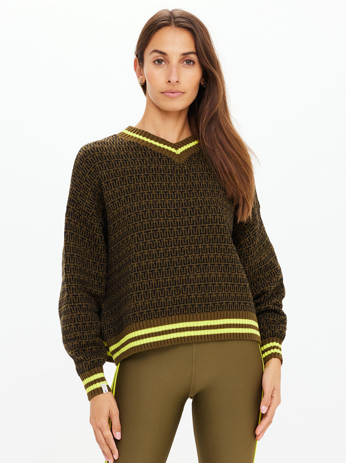 The Upside - Castilla Clementine Knit Crew - Olive