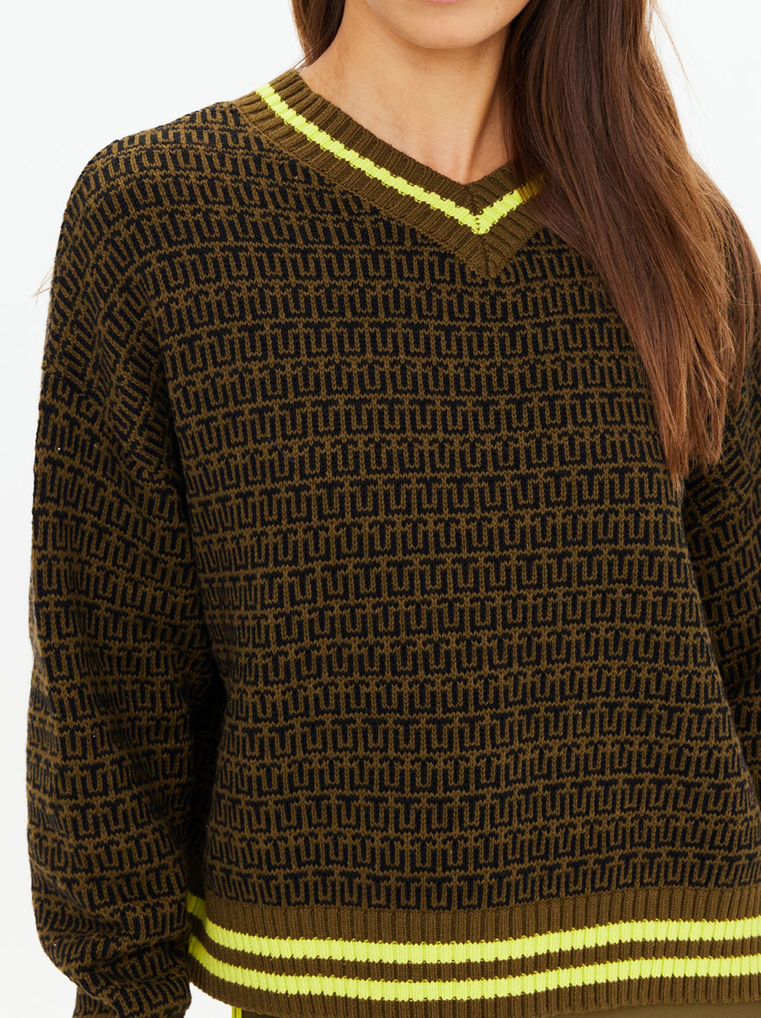 The Upside - Castilla Clementine Knit Crew - Olive