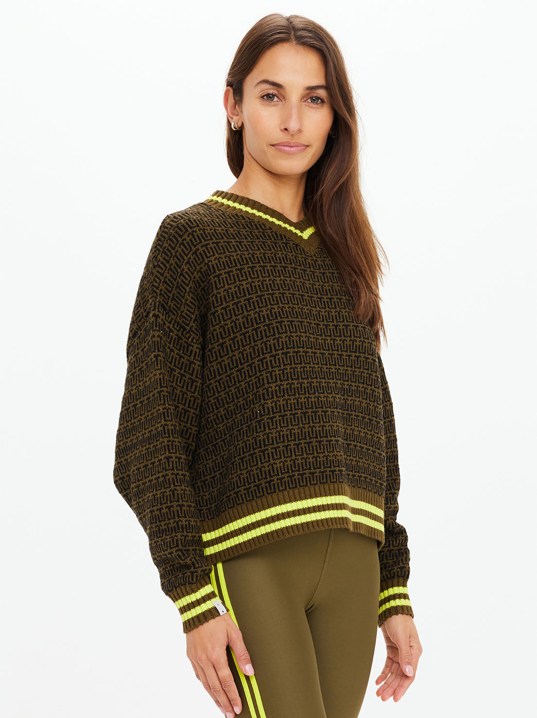 The Upside - Castilla Clementine Knit Crew - Olive
