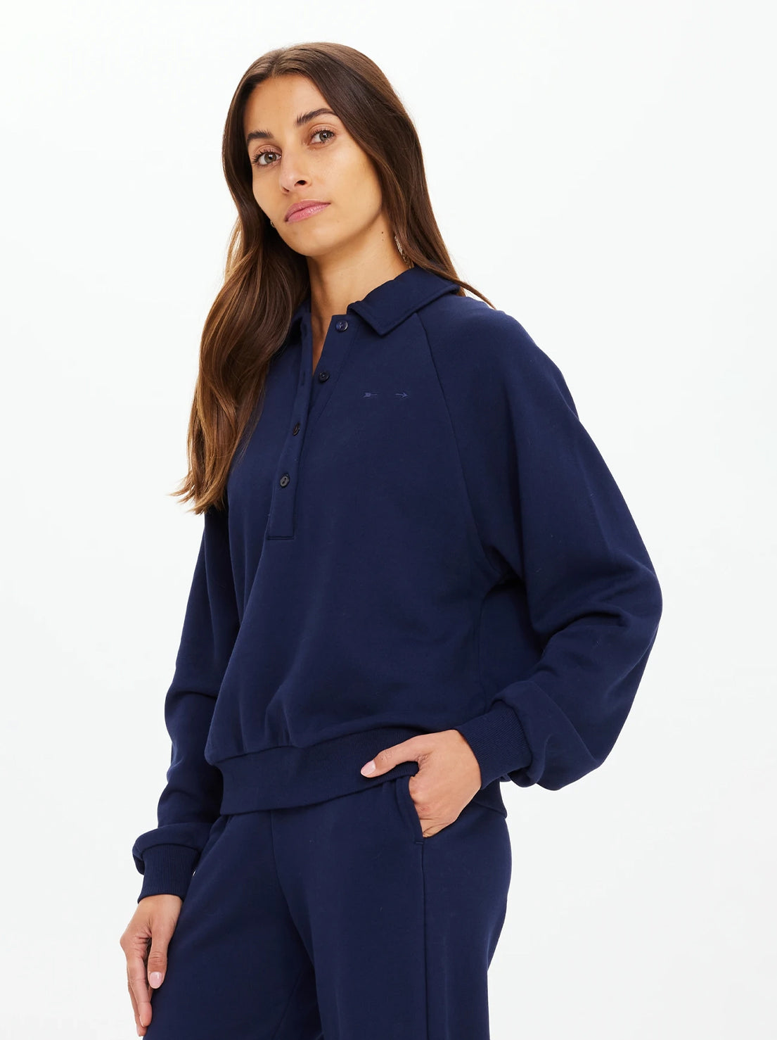 The Upside - Collared Elle Polo - Black