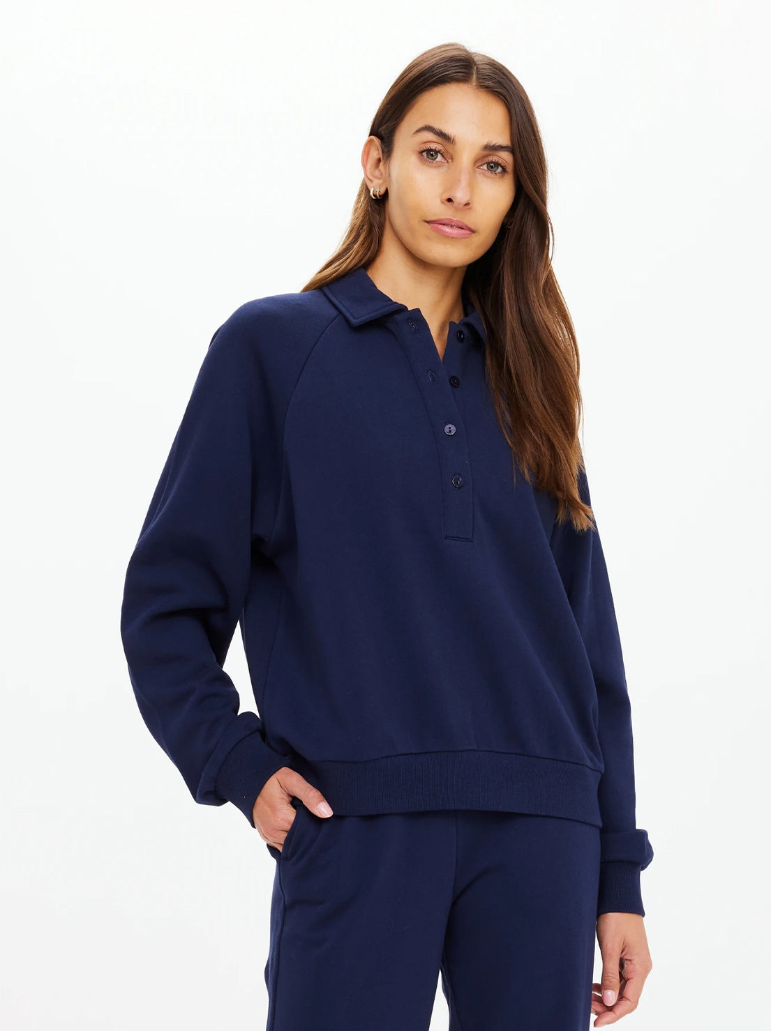 The Upside - Collared Elle Polo - Black